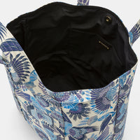 MAURITIA BAG IN PRINTED CANVAS - MULTICOLOUR AZZURO