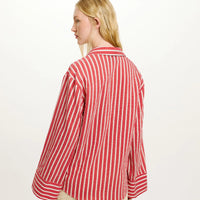 TARA BLOUSE IN STRIPED COTTON AND SILK