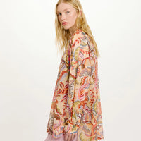 JURUA SHIRT IN PRINTED COTTON VOILE - MULTICOLOR MAGENTA