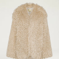 CHLOE COAT IN ECO-LEATHER - CREAM