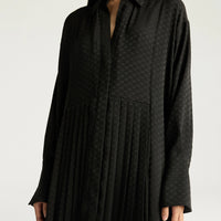 SCILLY DRESS IN JACQUARD - BLACK