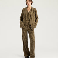 MAYFAIR JACKET IN JACQUARD CUPRO - MILITARY GREEN