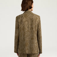 MAYFAIR JACKET IN JACQUARD CUPRO - MILITARY GREEN