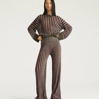MASON MULTISTRIPED LUREX PANTS - PINK MULTICOLOR