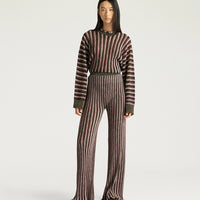 MASON MULTISTRIPED LUREX PANTS - PINK MULTICOLOR