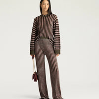 MASON MULTISTRIPED LUREX PANTS - PINK MULTICOLOR