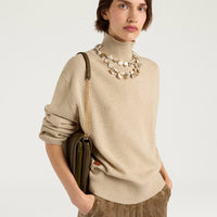 QUINCE SWEATER IN WOOL/CASHMERE - SAND