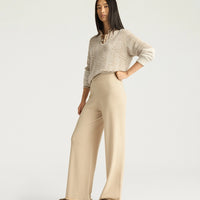 CARAMEL SWEATER IN WOOL/CASHMERE - SAND