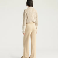 CARAMEL SWEATER IN WOOL/CASHMERE - SAND