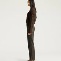 KEATS PANTS IN 10 OZ LAMINATED DENIM - GOLD