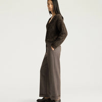 ETHAN PANTS IN SHETLAND GRISAILLE WOOL - TOBACCO MULTICOLOR