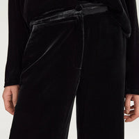 OLIVER PANTS IN SMOOTH VELVET - BLACK