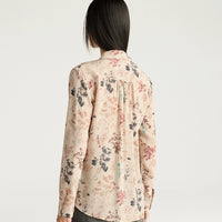 MEUDON SHIRT IN PRINTED CREPE DE CHINE - BEIGE MULTICOLOR