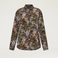 MEUDON SHIRT IN PRINTED CREPE DE CHINE - KHAKI MULTICOLOR