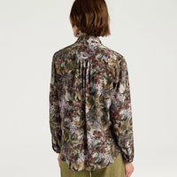 MEUDON SHIRT IN PRINTED CREPE DE CHINE - KHAKI MULTICOLOR