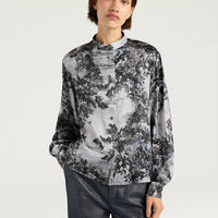 AGATHA SHIRT IN PRINTED STRETCH SATIN