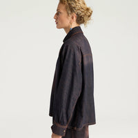 SAMUEL SHIRT: STONE WASHED DENIM