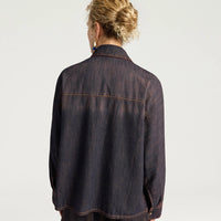 SAMUEL SHIRT: STONE WASHED DENIM