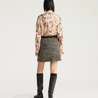 POCKY SKIRT IN TWEED - BLACK MULTICOLOR
