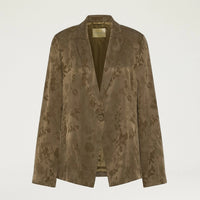 MAYFAIR JACKET IN JACQUARD CUPRO - MILITARY GREEN