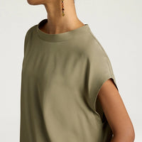 CURACAO BLOUSE IN PLAIN COLOUR ACETATE/SILK