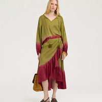 MANTRA BLOUSE IN TIE DYED HABUTAI