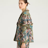 CANTADORA COAT IN GOBELIN - AVIO MULTICOLOR
