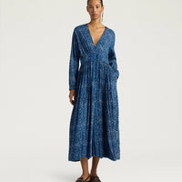 JUREMA DRESS IN INDIGO PRINTED VOILE