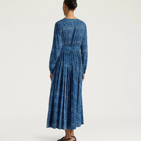 JUREMA DRESS IN INDIGO PRINTED VOILE