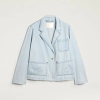 NAYA JACKET IN BLEACHED DENIM - SKY BLUE