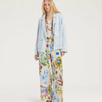 NAYA JACKET IN BLEACHED DENIM - SKY BLUE