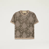 BRUMA T-SHIRT IN JACQUARD - GREEN MULTICOLOR