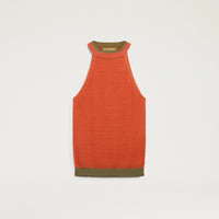 CARY TOP IN LINEN - ORANGE