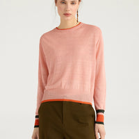 RIO SWEATER IN LINEN - PINK