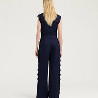 LIENZO PANTS IN BRODERIE ANGLAISE POPLIN - BLUE
