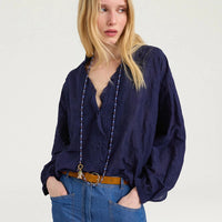 RIOS SHIRT IN EMBROIDERED VOILE