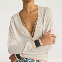 BOSQUE CARDIGAN IN LINEN - CREAM