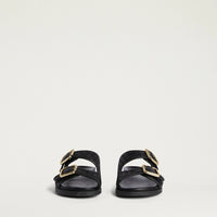 WASI SHOES IN RAFFIA - BLACK