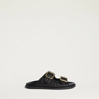 WASI SHOES IN RAFFIA - BLACK