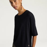 NOCHE T-SHIRT IN COTTON - BLACK