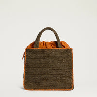 MOMONI MAGUEJ BAG IN PAPER RAFFIA - KAHKI