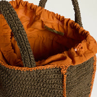 MOMONI MAGUEJ BAG IN PAPER RAFFIA - KAHKI