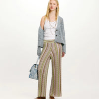 AREPAS MULTISTRIPED KNIT PANTS