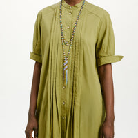 SEAN DRESS IN COTTON VOILE - AVOCADO