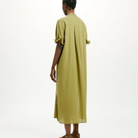 SEAN DRESS IN COTTON VOILE - AVOCADO