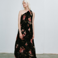 LUNA DRESS IN PRINTED CHIFFON CREPON