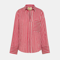 TARA BLOUSE IN STRIPED COTTON AND SILK