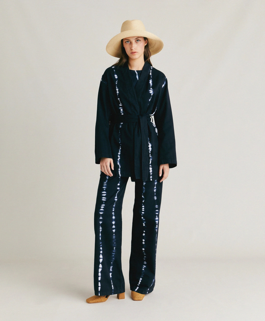 EUGENIE JACKET IN TIE&DYE GABARDINE - INK