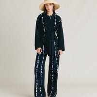 EUGENIE JACKET IN TIE&DYE GABARDINE - INK