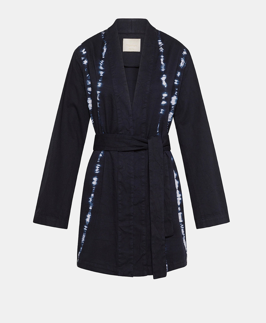 EUGENIE JACKET IN TIE&DYE GABARDINE - INK